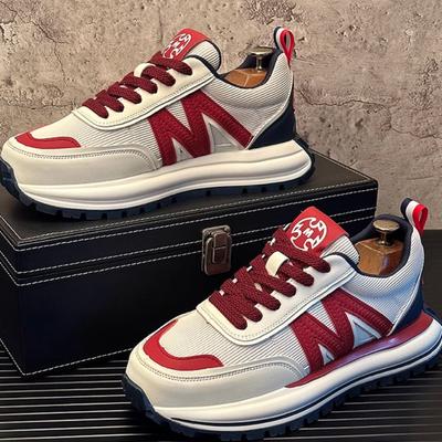 Дышащие повседневные белые кроссовки, модные на толстой подошве, стильные и универсальные, легкие и спортивные папины кроссовки b37