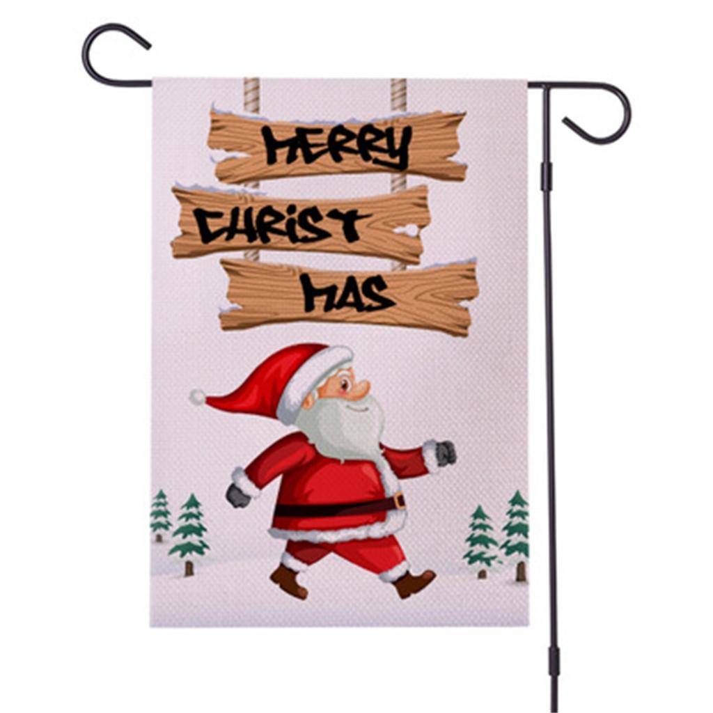 (SU)Флаг с Рождеством в саду, вертикальный двухсторонний флаг из мешковины для домашнего двора, наружного декора, 12 x 18 дюймов