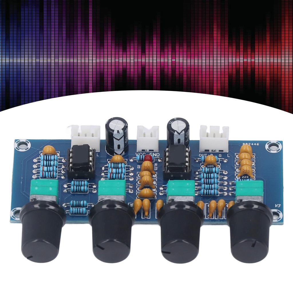 Модуль предусилителя, двухканальная тональная плата предусилителя для цифрового усилителя постоянного тока 12 В‑24 В