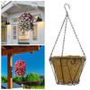 Metal Hanging Planter Basket Hanging Basket Wire Frame Flower Pot Coconut Fiber Liner for Indoor