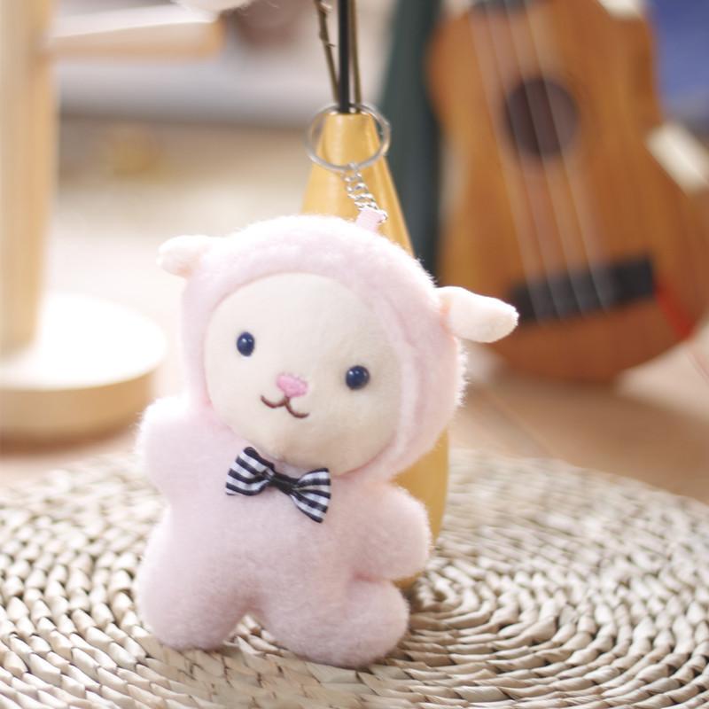Adorably Soft Sheep Plush Keychain Fluffy Lamb Doll Bag And Key Charm