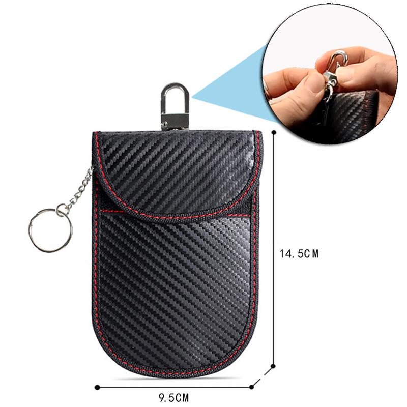 Чехол для автомобильного ключа из углеродного волокна, защитный короб для автомобильного ключа, защитный чехол для RFID-ключей, сумки для кредитных карт, органайзер для защиты конфиденциальности