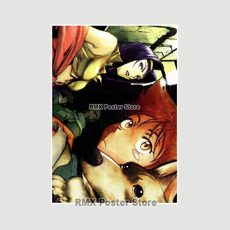 Ковбой Бибоп плакаты белая бумага аниме фигурки принты живопись фотографии гостиная бар украшения домашний декор манга наклейки на стену