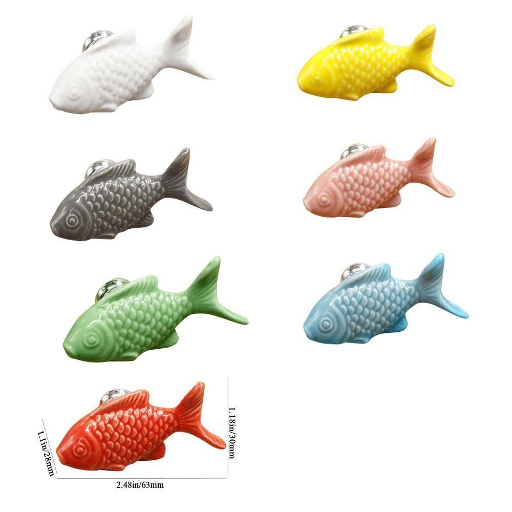 Fish Shape Drawer Knob Single Hole Door Handles Stylish Cupboard Knob  Kitchen