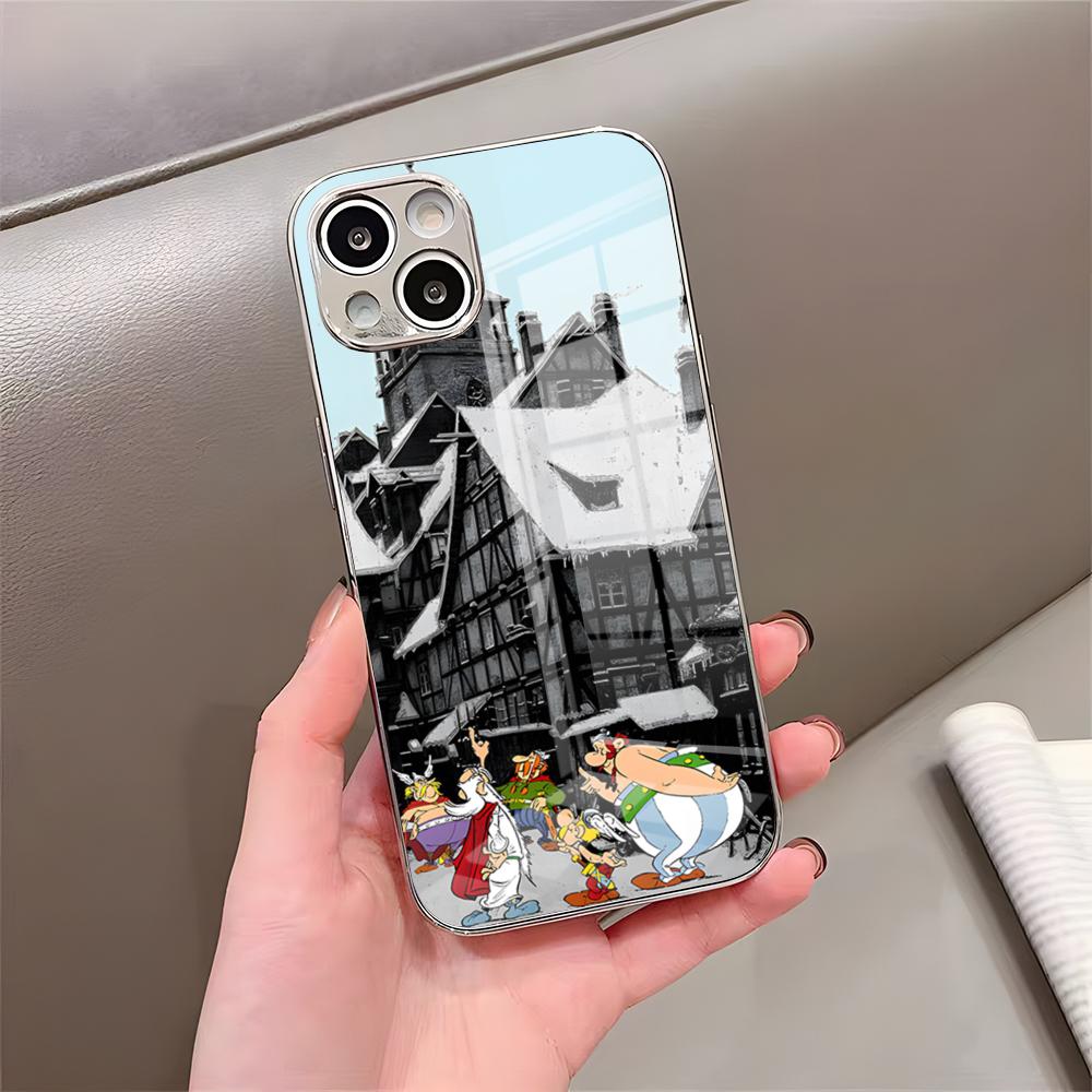 Asterix Y Obelix Phone Case For IPhone 17 Pro Max 15 Pro 16 14 Plus 12 13 Mini 11 Pro Shockproof Electroplated Glass Cover