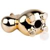 Ceramic piggy bank, gold mirror finish, 18x10.5 cm
