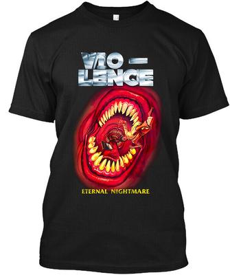 НОВИНКА! ПОПУЛЯРНО! Vio-lence Вечный Кошмар Американский Музыкальный Логотип Футболка Размер S-4XL Унисекс Футболка