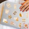 130Pcs/Set Coffee Color Healing Phrase Mini Diary Manual Stickers DIY Scrapbooks Album Decor Decals Stickers