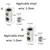 10pcs Steel Wire Rope Fixed Clip Adjustable Removable Screws Fixed Cable Clamp Copper Metal Hanging Suspension Clip Hardware