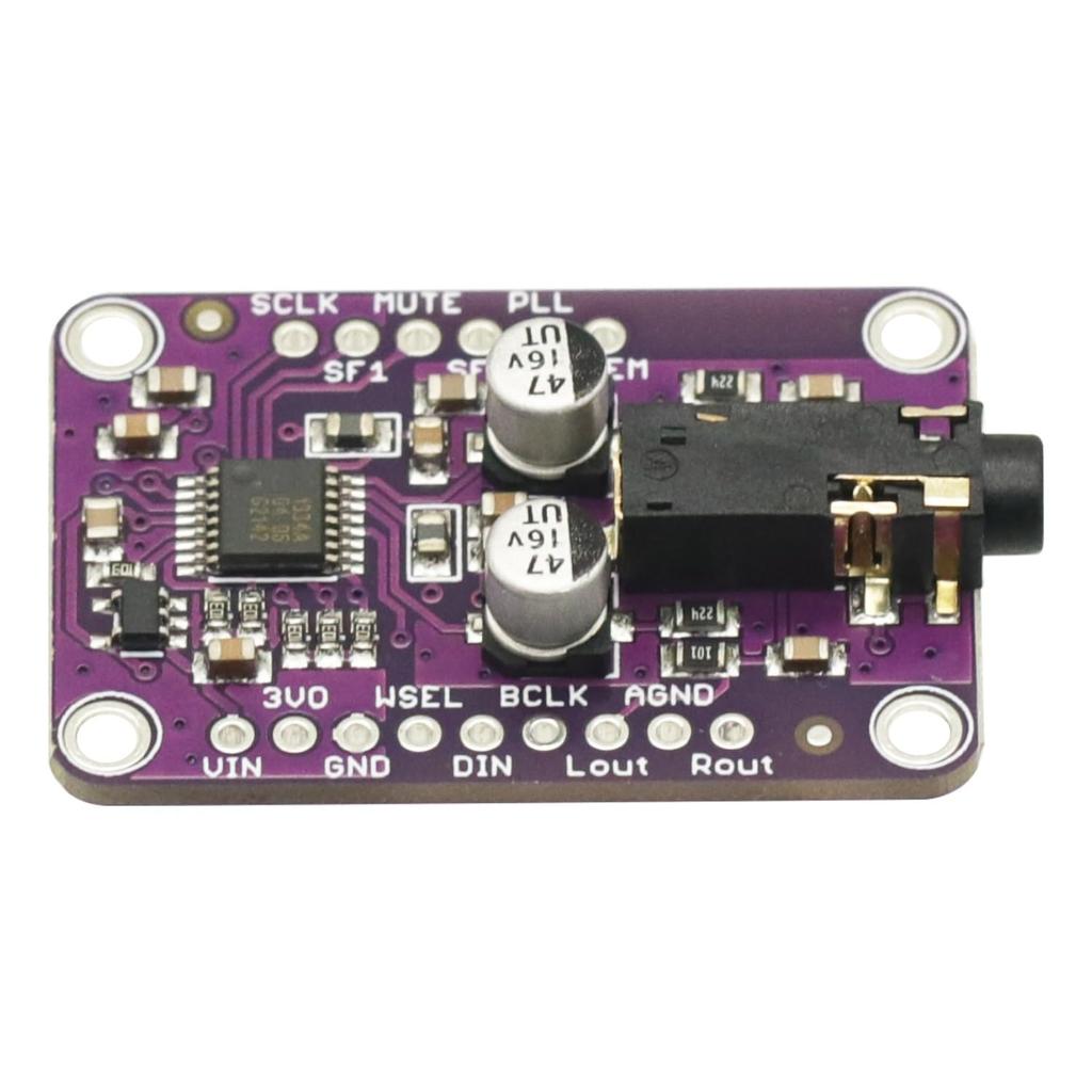 2PCS 3.3V - 5V DAC Module 1334 UDA1334A I2S DAC Audio Stereo Decoder Module Board for Arduino