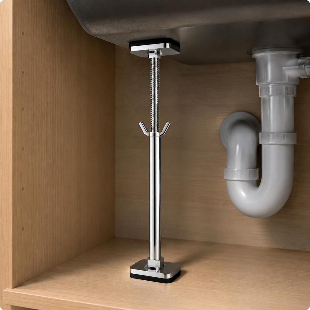 Under-Mount Sink Support Brace Heavy Duty Undermount Sink Bracket Home Repair Hardware Universal Fit Space Saving for Bathroom