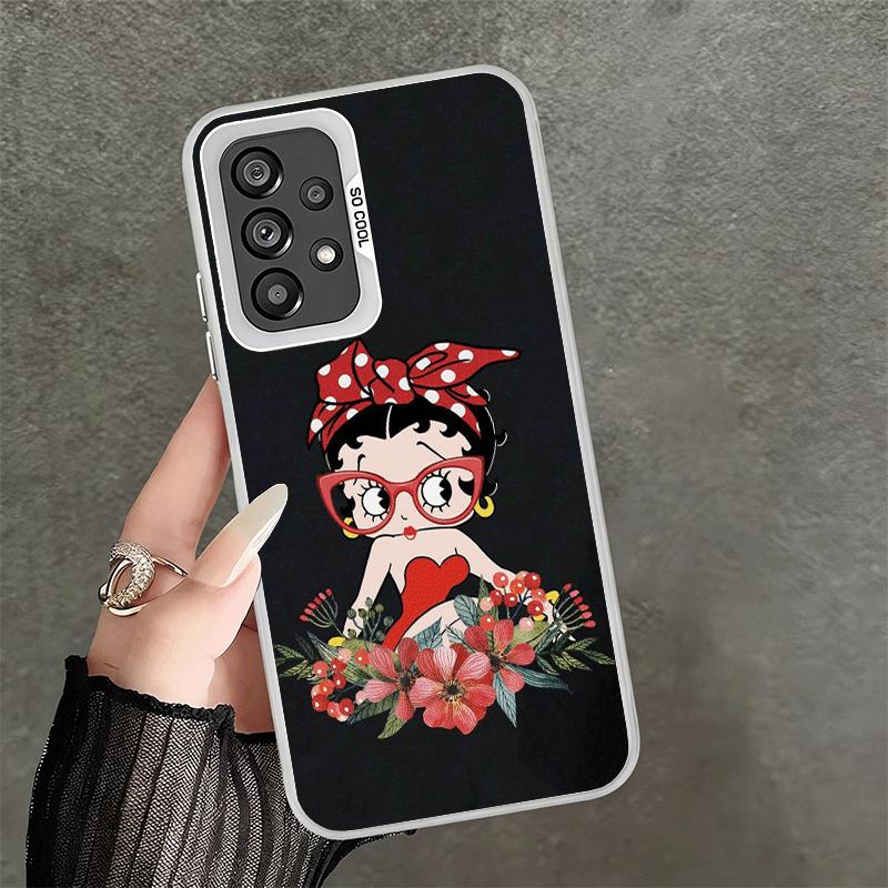 Мягкий чехол для телефона B-Bettys B-Boops Girl для Samsung A17 A16 A15 A14 A13 A57 A56 A55 A54 A53 A37 A36 A35 A34 A33 A26 A25 A24 A23 A5