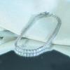 3mm White Zircon Tennis Bracelet 18cm 925 Silver Cubic Zirconia Bracelets