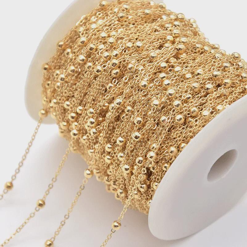 4 мм медная цепочка с кисточками из бисера для самодельных украшений и аксессуаров в старинном стиле