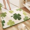 Bathroom Mat Non-Slip Bath Floor Pad Strong Absorbent Fluffy Soft Shower Rug Machine Washable Bedroom Living Room Entrance Carpet Doorstep Doormat