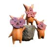 Wooden Mask Figurines Decorative Items Home Design Resin Handicrafts Imitation Wood Tribal Design Decoration