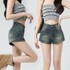 Женские джинсовые шорты 2026 летние новые облегающие джинсы А-силуэта