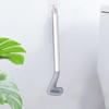 Flexible Silicone Toilet Brush with Extended Handle for Deep Cleaning - No Scratch Soft Bristles