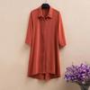 Женская шифоновая рубашка средней длины большого размера с рукавами 3/4, рубашка-кардиган, весна-лето, свободные повседневные солнцезащитные пальто