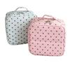 Multi-layer Polka Dot Stand-up Cosmetic Bag Large Capacity Handbag Travel Storage Bag  For Women