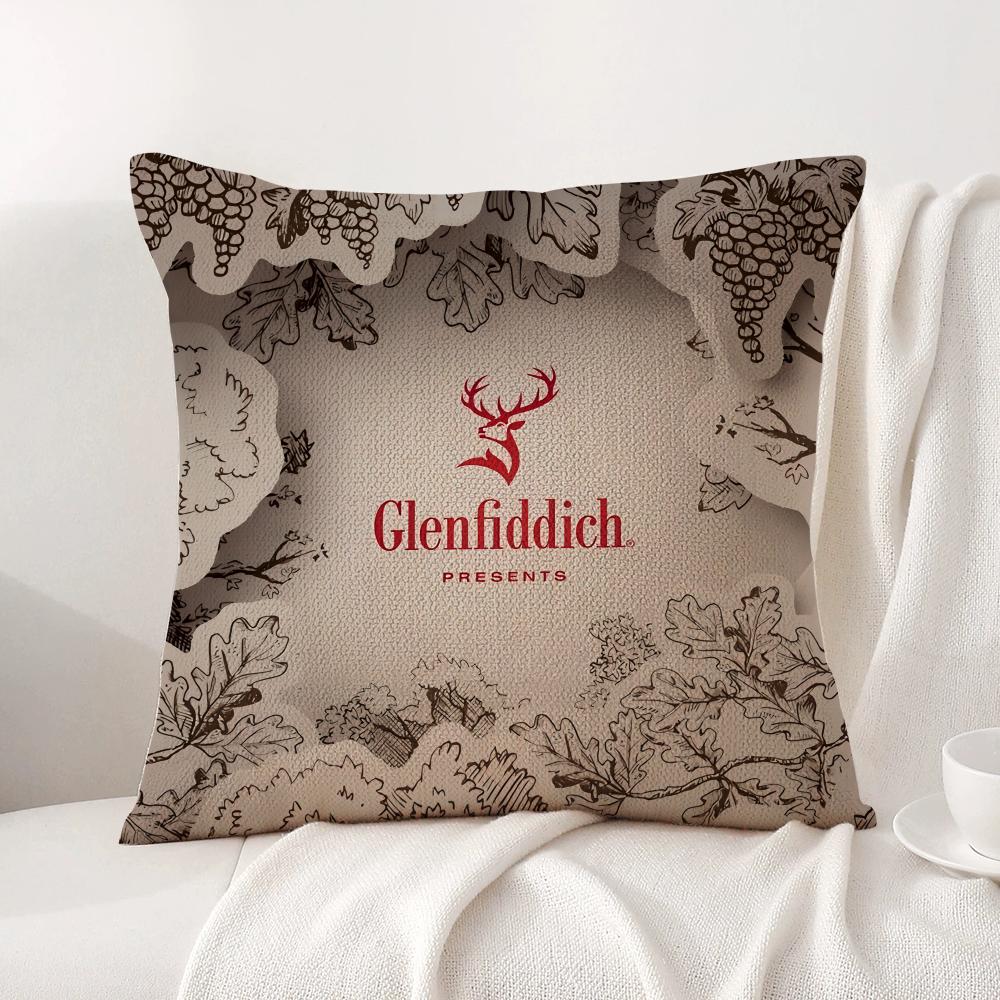 The GGlenfiddichS Cushion Cover Natural Linen Organic Fabric DoubleSided Printing Sofa Home Decor Breathable Bed Pillow