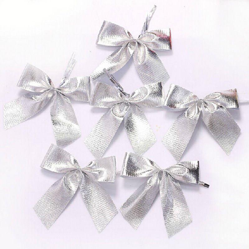 A Set of 12pcs Sweet Bows Bowknot Christmas Tree Hanging Decorations Tree Ornaments