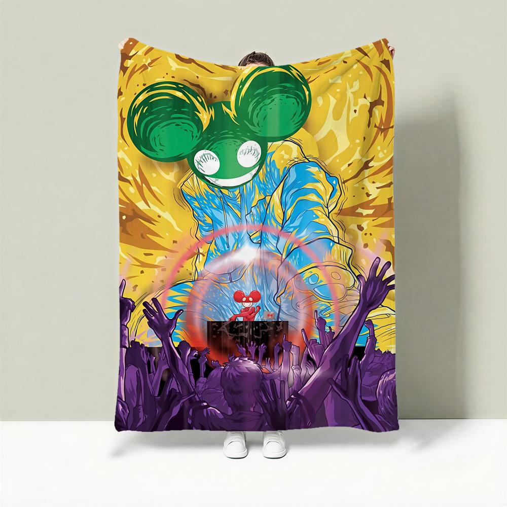 Singer D-deadmau5 Throw Lightweight 240g Flannel Blanket Soft Skin-friendly for Summer Cooling