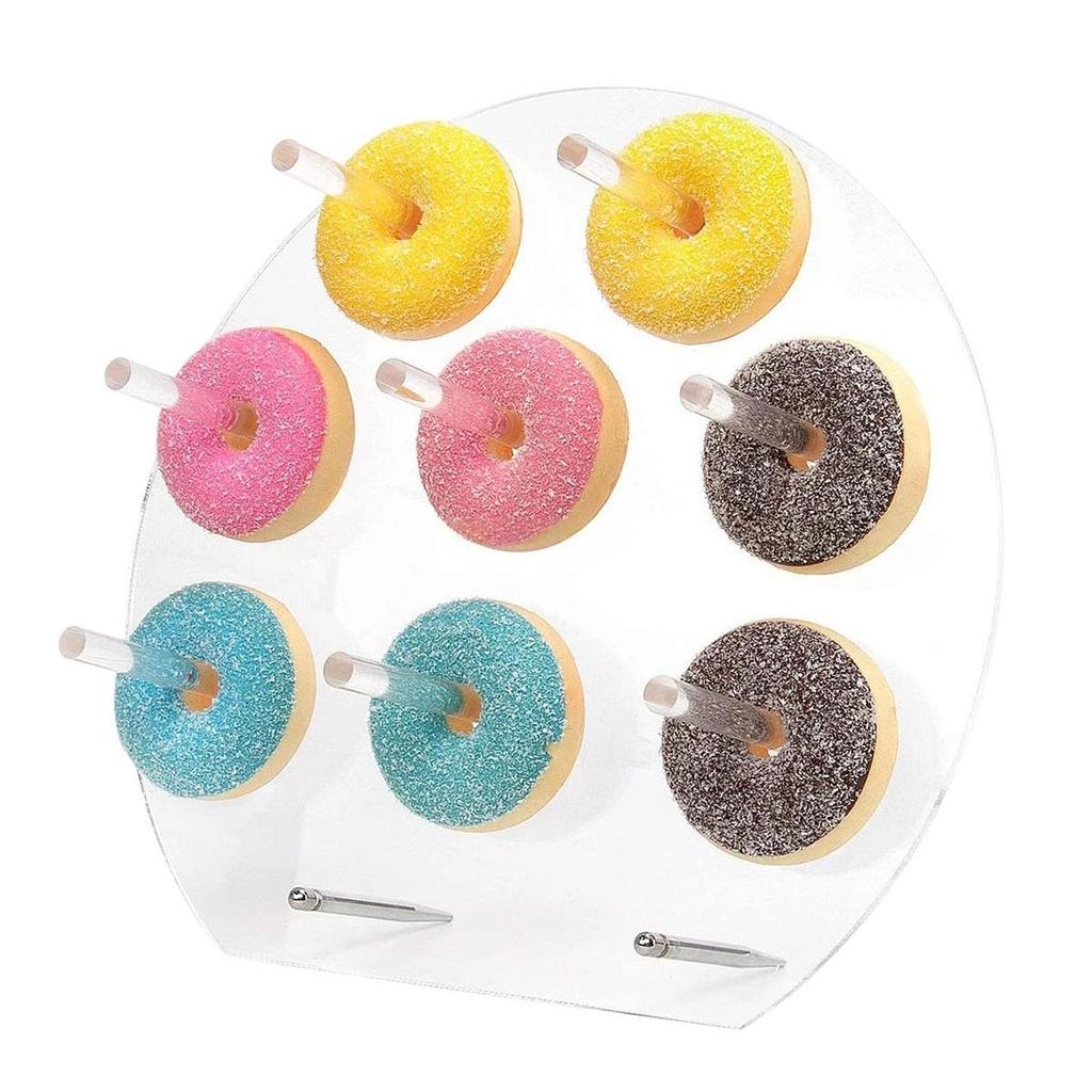 Transparent Acrylic Donut Rack Pastry Display Stand Doughnut Holder Decorative Centerpiece for Kitchen Baby Shower