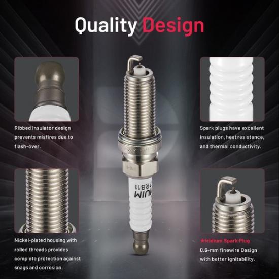 6 ШТ. Иридиевые свечи зажигания Для Для Nissan Murano 2016 2.5L L4 1406 DILKAR7B11