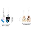 2pcs Mini Couple Pendants Zinc Zinc Alloy Plush Animal Key Ring Funny Bag Charm  Friends