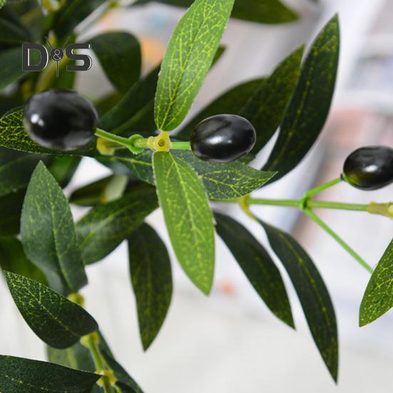 Искусственная ветка оливкового листа со стеблем 4/6 вилка Реалистичные многоразовые искусственные зеленые растения Зелень Домашний стол Центральное украшение Свадебные украшения Реквизит для фотографий