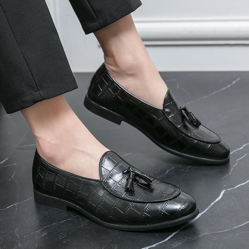 Fashion Casual Men's Loafers Classic Luxury Designer Style Party or Daily Office Black Brown Daily Versatile Adult Leather Shoes
