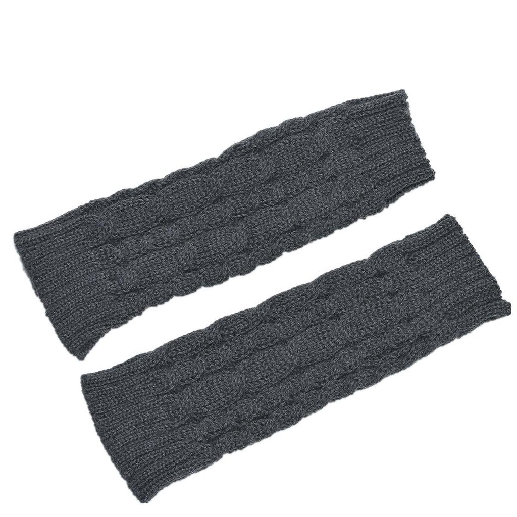 Осень и Зима Короткие Вязаные Перчатки без Пальцев Мужские и Женские Вязаные Теплые Рукава Половина Пальца EMA