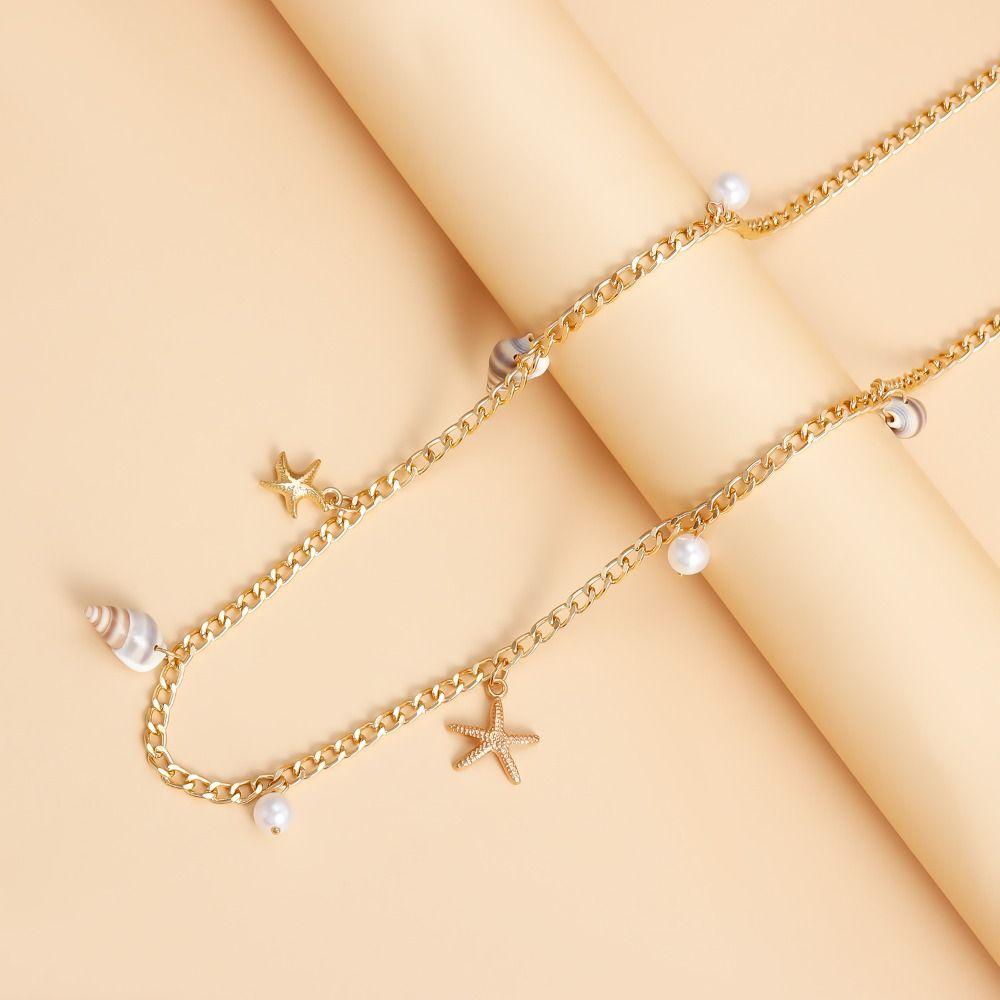 Цепочка на талию с имитацией жемчуга, богемная ракушка, модные ювелирные изделия, аксессуары для женщин