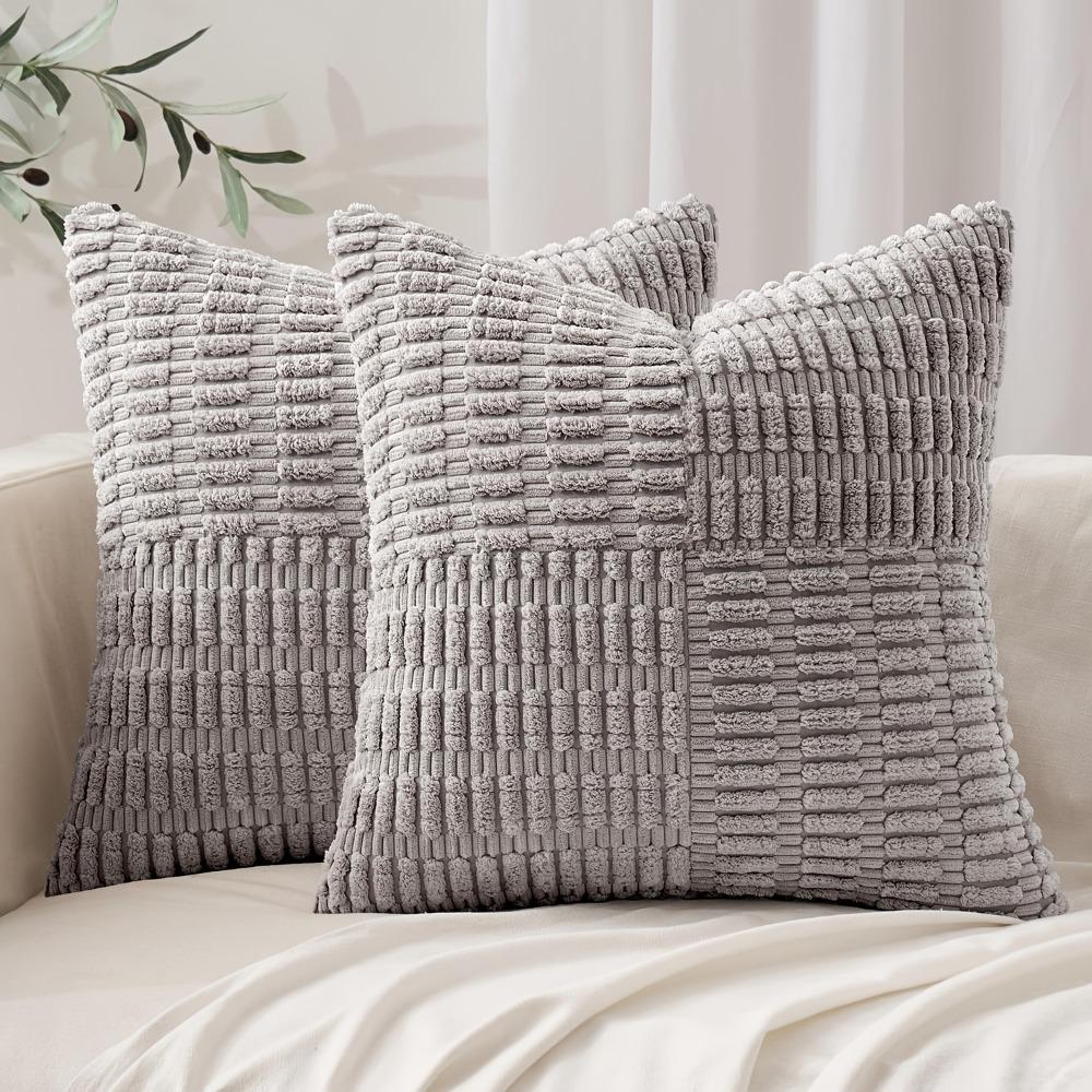 Super Soft Corduroy Pillow Cover Solid Color Wear Resistant Throw Pillow Covers Textured Thickened Pillowslip Couch Sofa