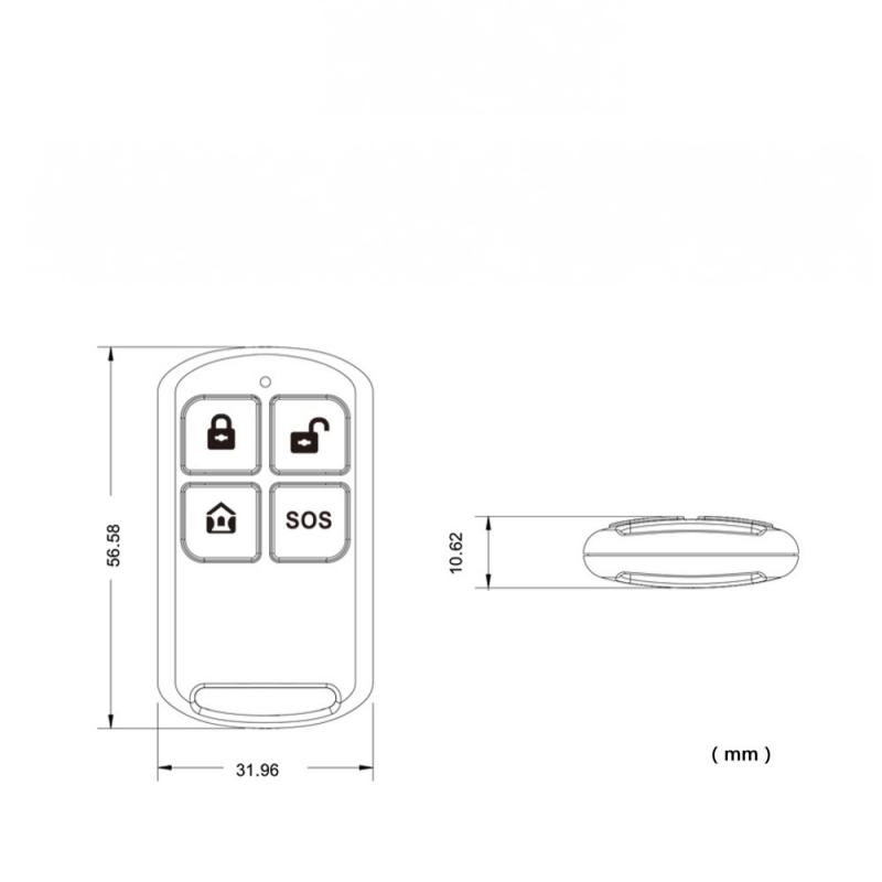 1Pcs Remotely Arm / Disarm Home Burglar Security Alarm System 433Mhz Wireless Remote Control Detector For G30 Pg103 107