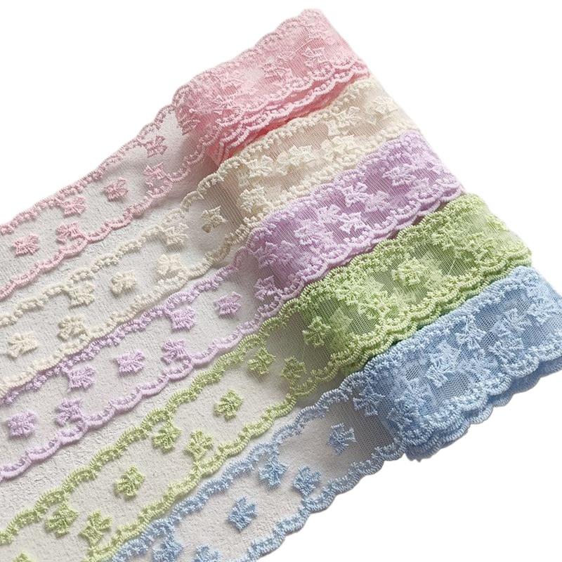 1/2M тканевая лента подарочная упаковка волнистая кромка лента кружевные аксессуары вышивка волнистый край DIY головной убор полое кружево ручная работа 4 см