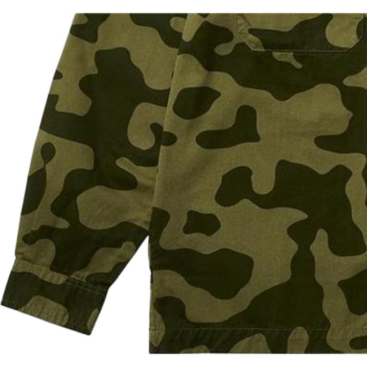 Palace X Carhartt WIP FW23 Совместная классическая рубашка с камуфляжным принтом, двойным карманом, логотипом, застежкой на пуговицы, длинным рукавом, унисекс, топы зеленого цвета I032716-GREEN