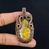 Bumblebee Jasper Pendant, 999 Copper Wire Wrapped Gemstone Jewelry, Handmade Pendant, For Mother Day