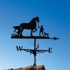 20-Inch Weathervane with Animal Ornament, Garden Stake Weather Vane Professional Measuring Tool