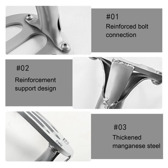 Садоводство Полольник Четырехзубый Грабли Сверхпрочная сталь Открытый Сад Газон Ферма Почва