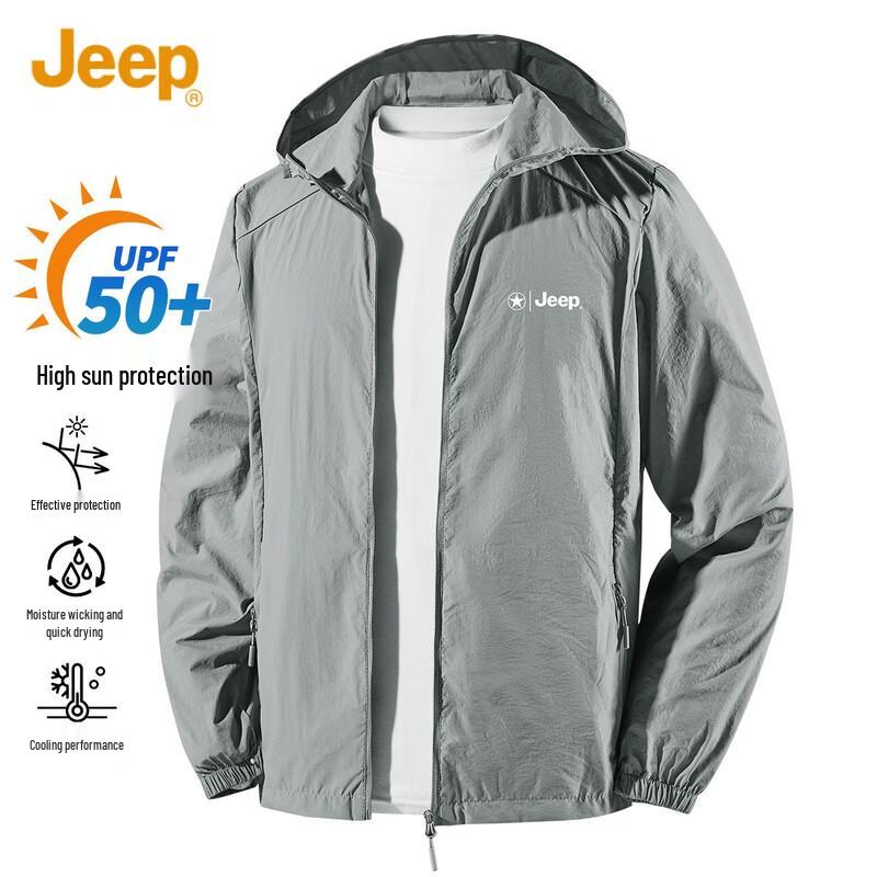 Jeep Мужская куртка с капюшоном для защиты от УФ-излучения