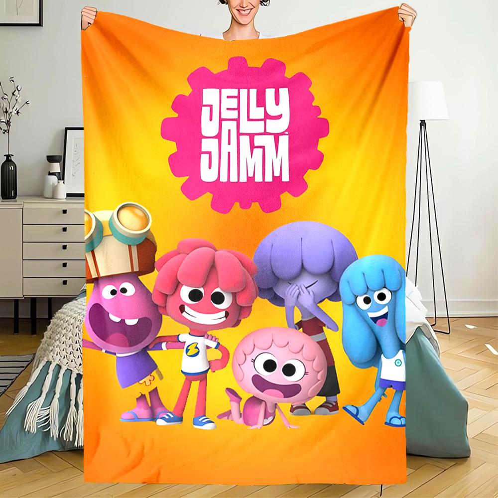 Jelly Jamm Theme Printed Blanket - Perfect for Couch, Bed, Travel & Outdoor Use | Machine Washable, Cozy & Durable.
