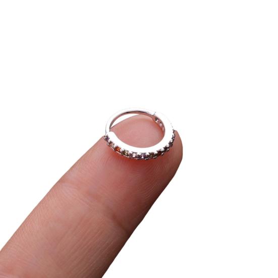 1шт женщин многоцветный цирконий обруч нос кольцо Huggie серьги спираль ювелирные изделия