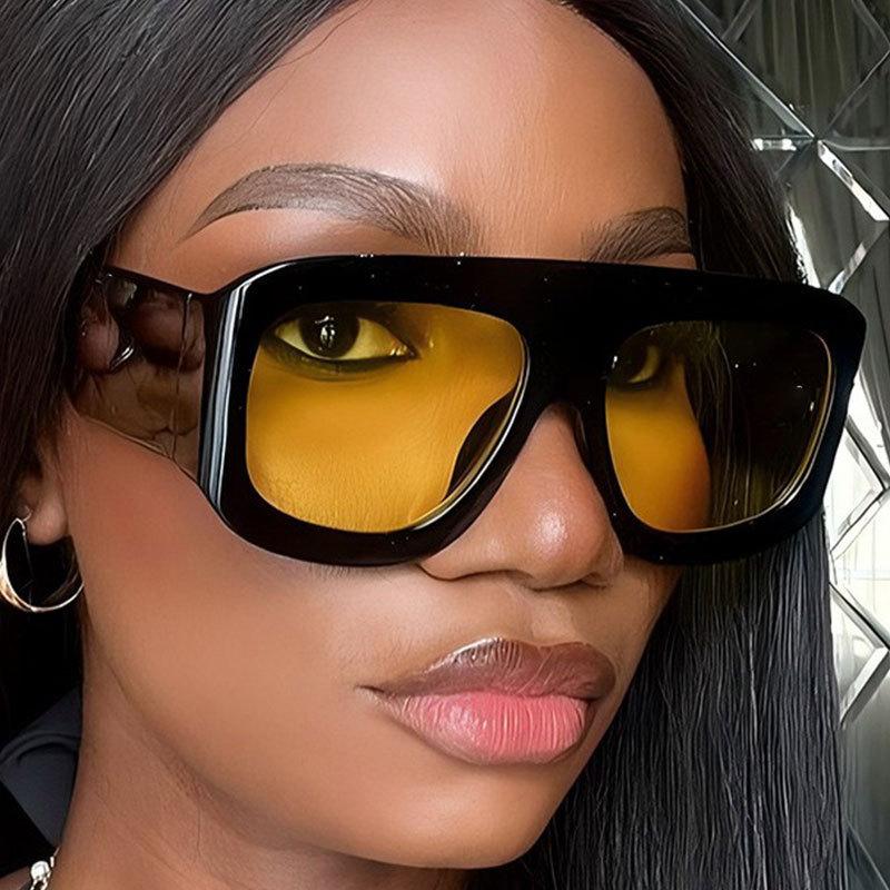 New large frame square versatile fashion trend sunglasses personalized street sunglasses UV protection