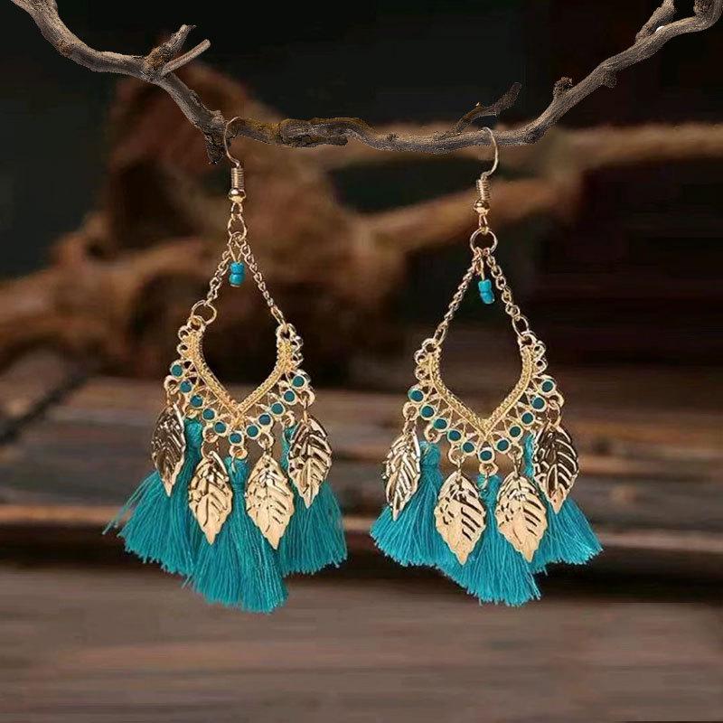 Bohemian Ethnic Tassel Earrings - Tribal Style for Holiday Travel Photography