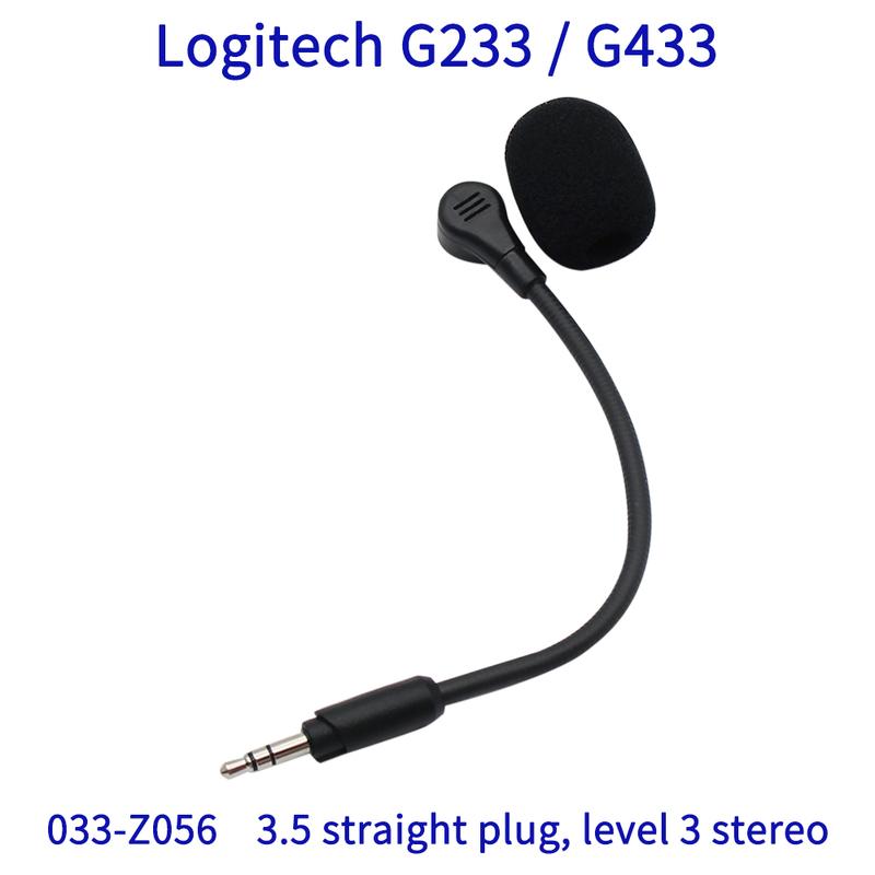 Сменная штанга микрофона для игровой гарнитуры Logitech G433 G233 GPro GPROX, 3,5 мм, 3-полюсный стереомикрофон