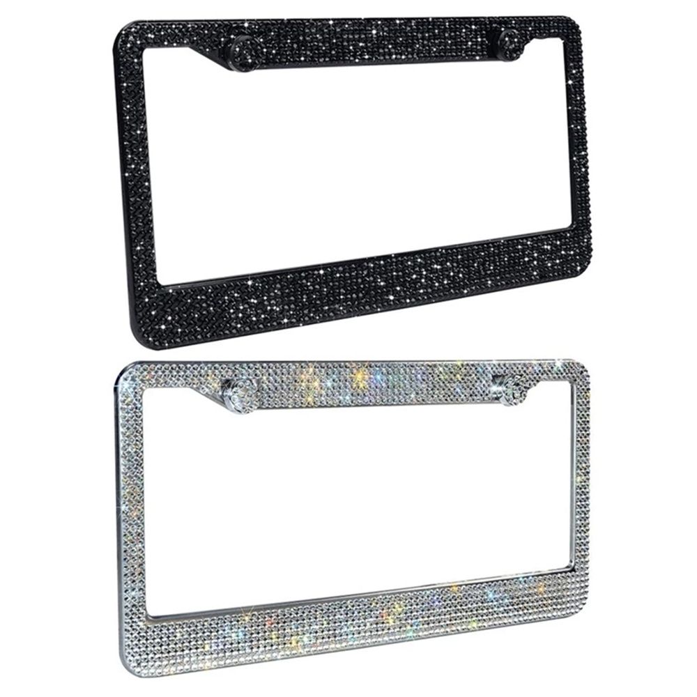 Rhinestone Stainless Steel For USA Truck Car Frame Plate License Plate Frame Bling License Plate