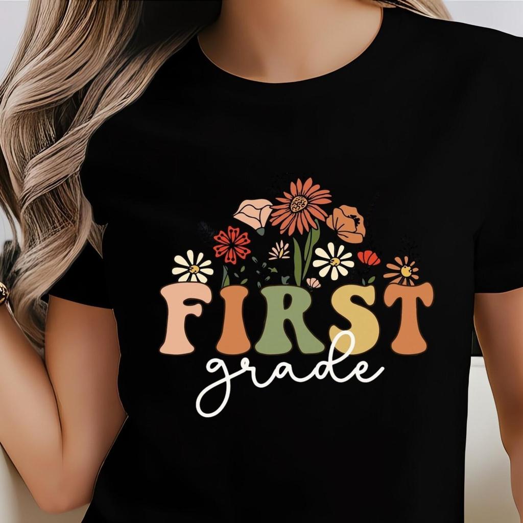Wildflowers First Grade Teacher Shirt, Teacher Team Shirts,