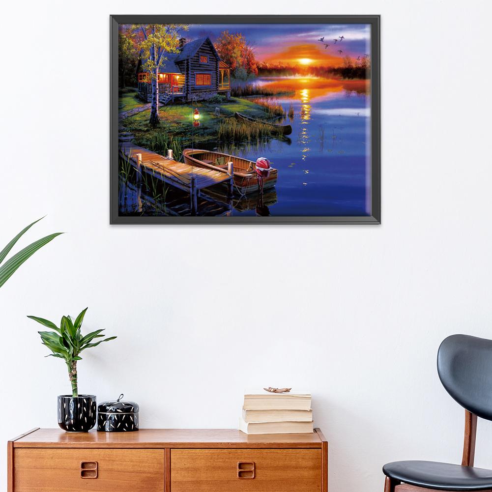 50x40 см 14CT Счетный DIY Набор для вышивки крестом Холст Пейзаж Рукоделие Ремесло